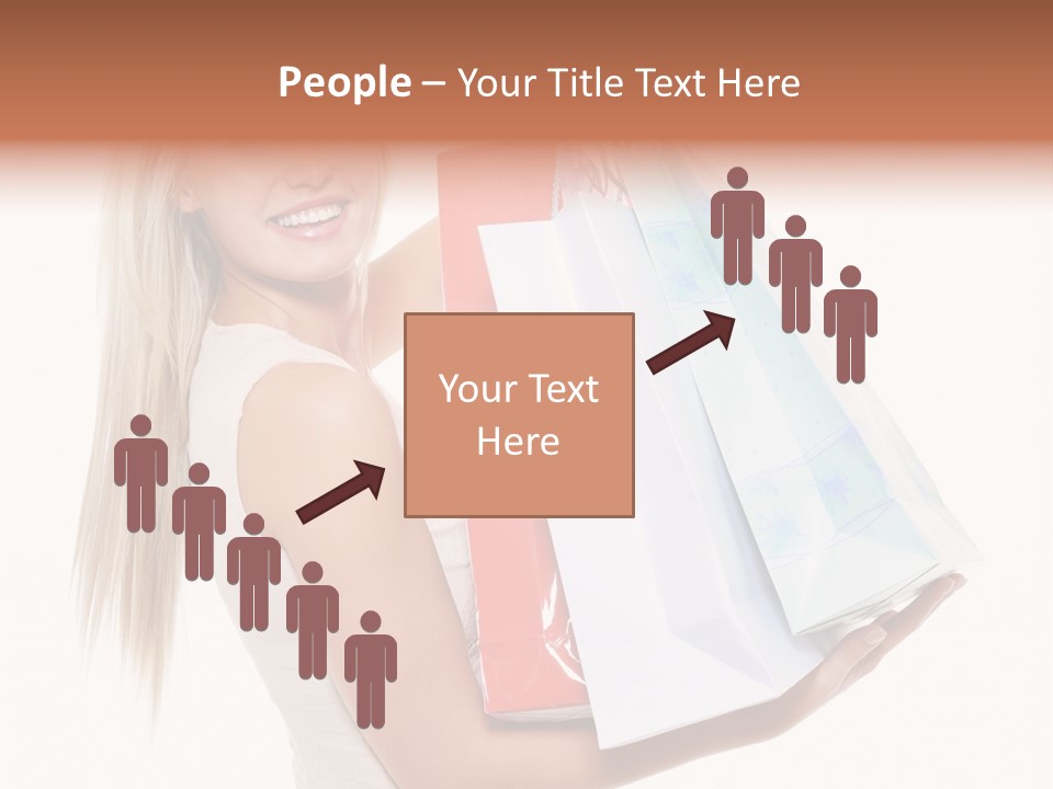 Shopping Blonde Closeup PowerPoint Template