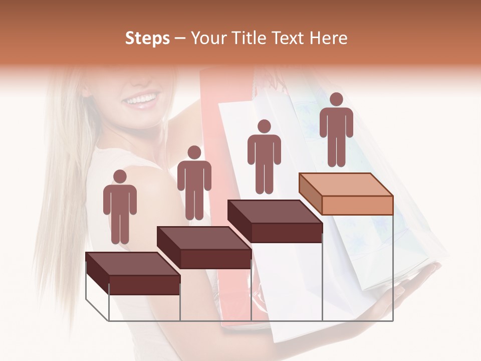 Shopping Blonde Closeup PowerPoint Template