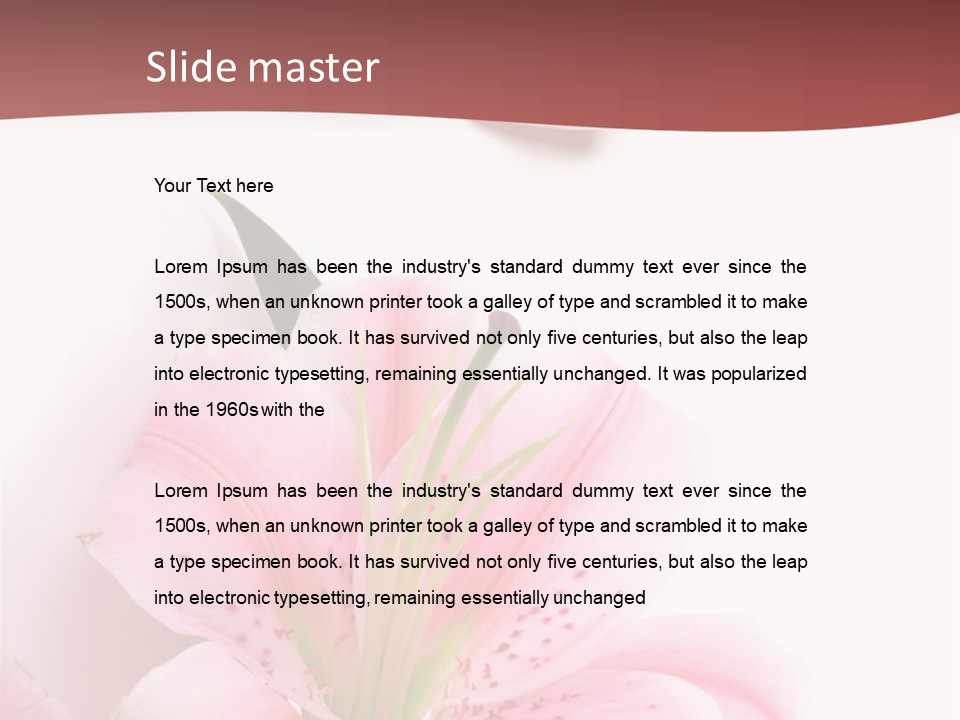 A Woman's Nails With Pink Flowers On Them PowerPoint Template