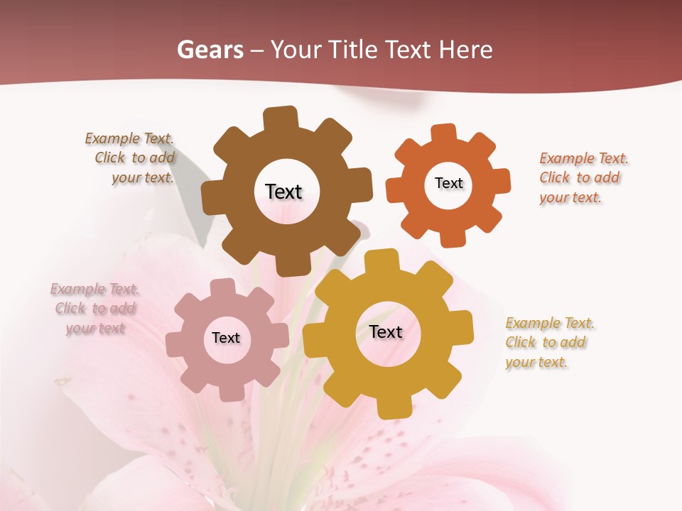 A Woman's Nails With Pink Flowers On Them PowerPoint Template