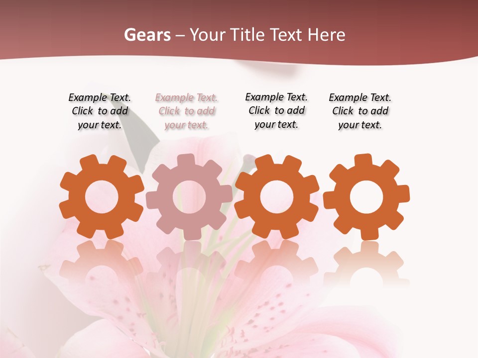 A Woman's Nails With Pink Flowers On Them PowerPoint Template