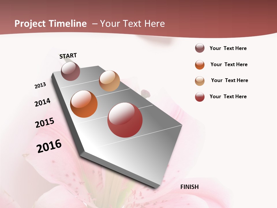 A Woman's Nails With Pink Flowers On Them PowerPoint Template