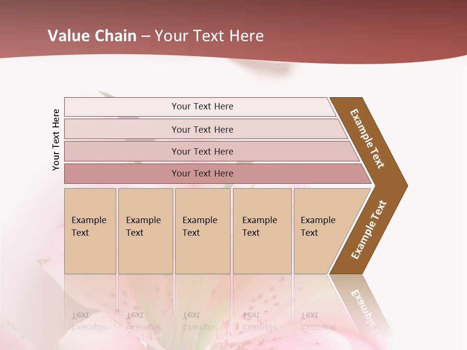 A Woman's Nails With Pink Flowers On Them PowerPoint Template