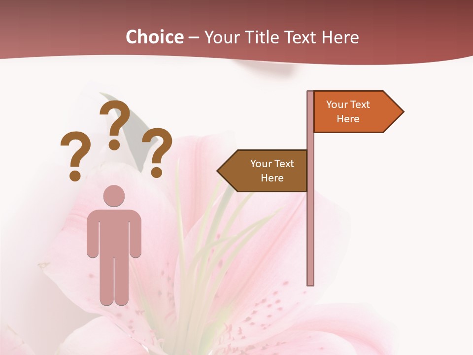 A Woman's Nails With Pink Flowers On Them PowerPoint Template