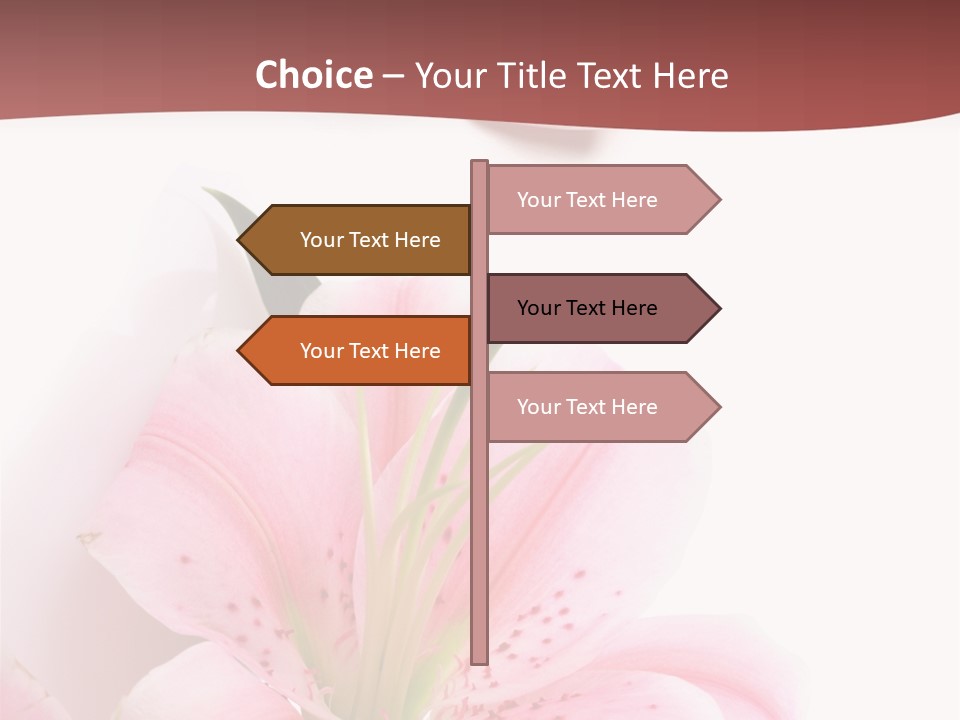 A Woman's Nails With Pink Flowers On Them PowerPoint Template