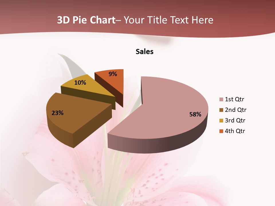 A Woman's Nails With Pink Flowers On Them PowerPoint Template