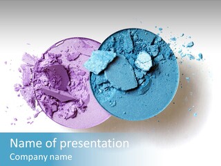 Blue Color Eyeshadow PowerPoint Template