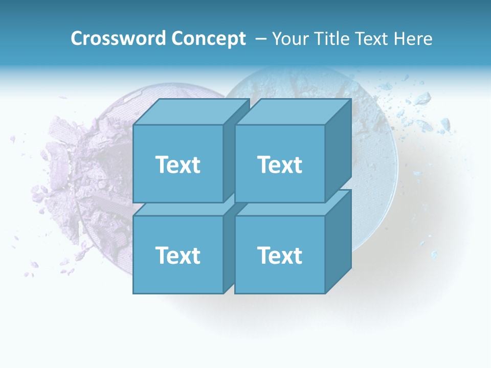 Blue Color Eyeshadow PowerPoint Template