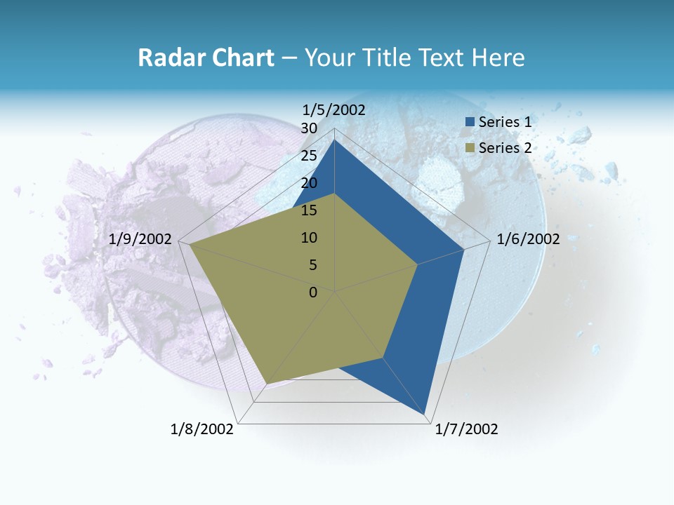 Blue Color Eyeshadow PowerPoint Template