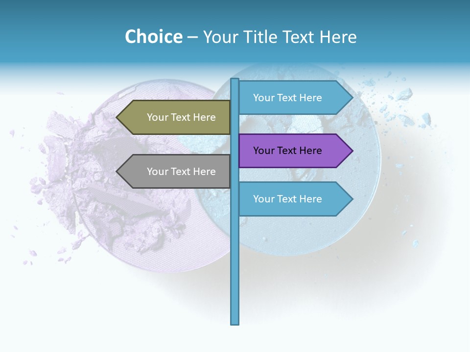 Blue Color Eyeshadow PowerPoint Template