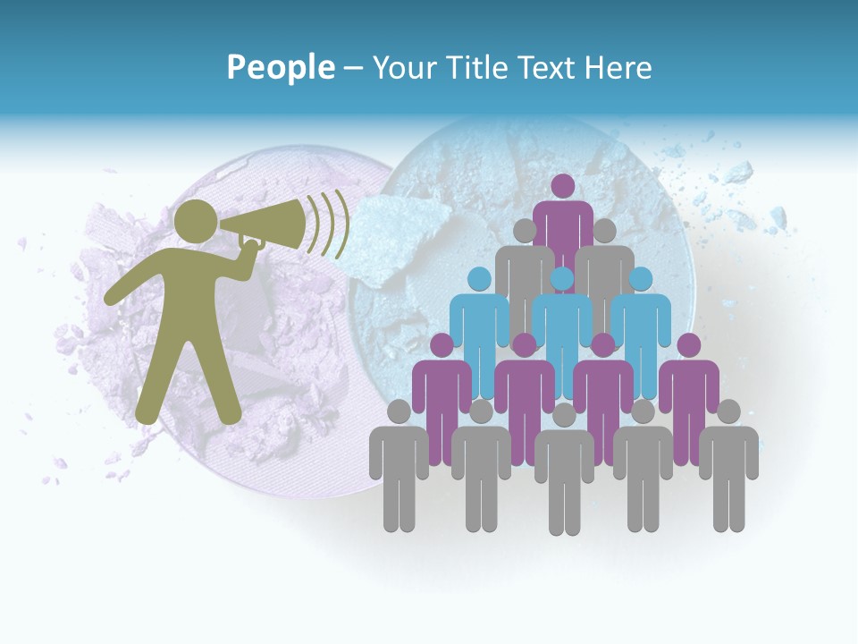 Blue Color Eyeshadow PowerPoint Template