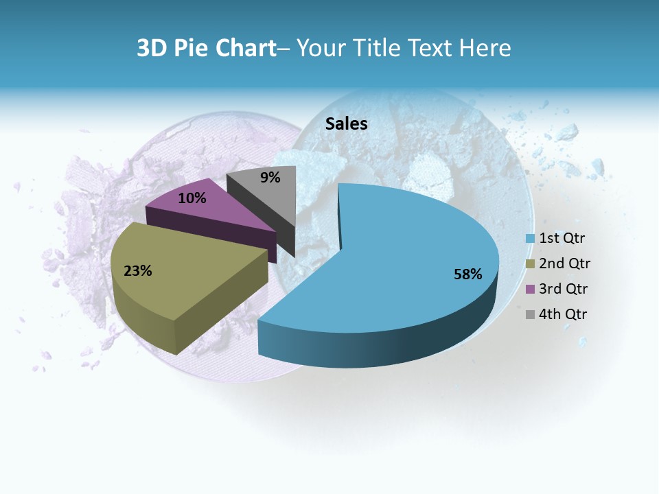 Blue Color Eyeshadow PowerPoint Template