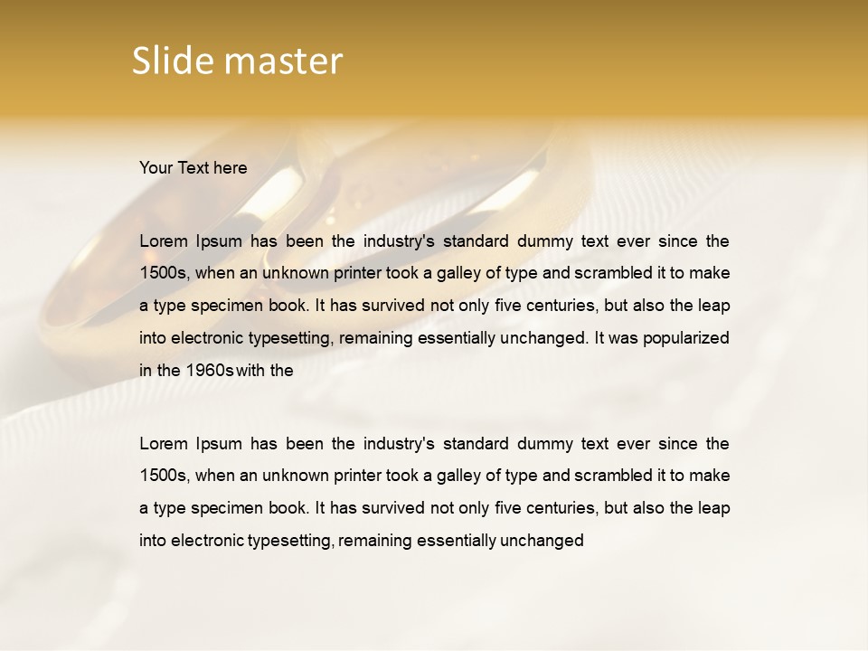 Golden Two Engraver PowerPoint Template