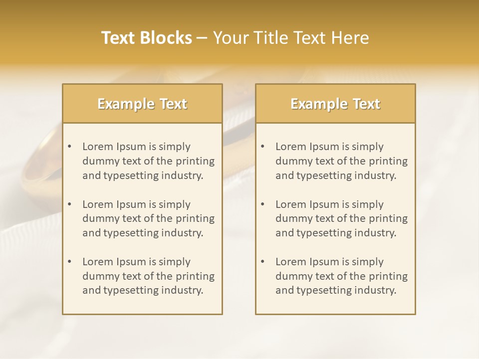 Golden Two Engraver PowerPoint Template