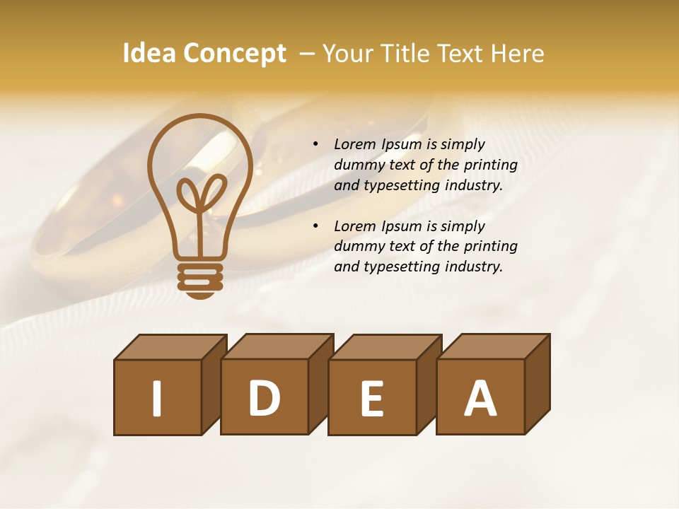 Golden Two Engraver PowerPoint Template