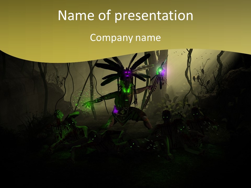 Cartoon Witch Fantasy PowerPoint Template