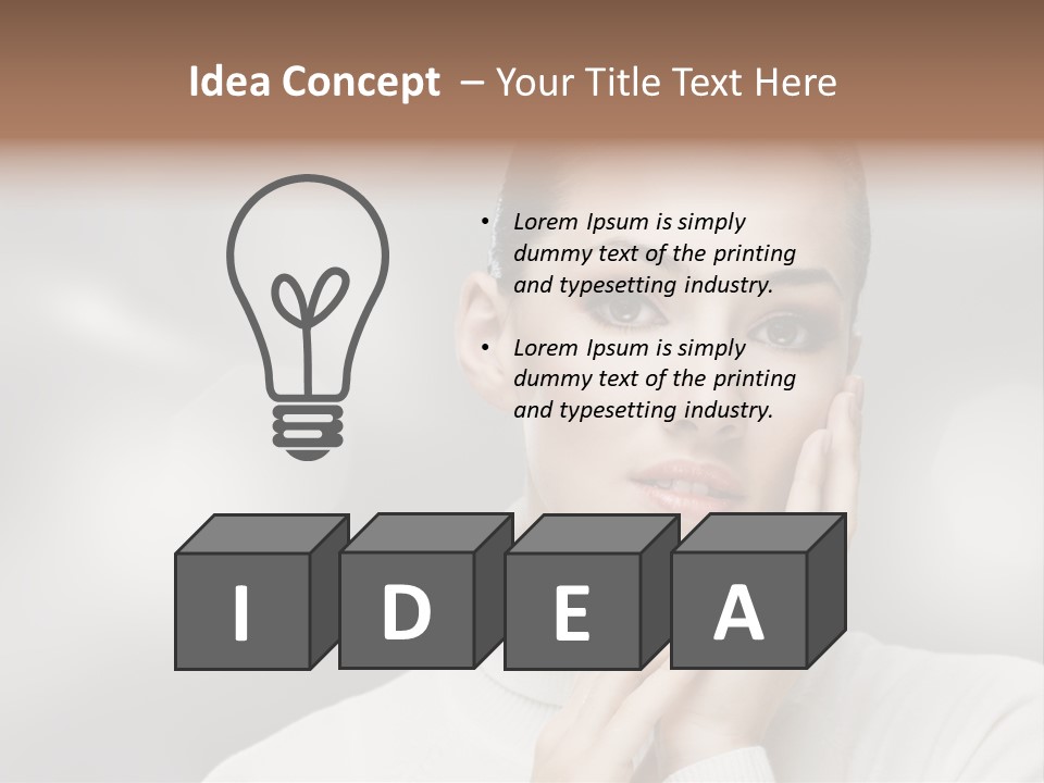 Only Female Cheerful PowerPoint Template