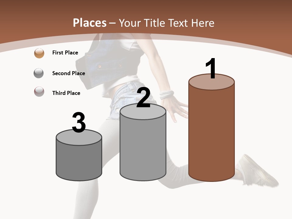 Young One Woman PowerPoint Template