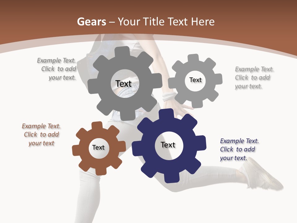 Young One Woman PowerPoint Template