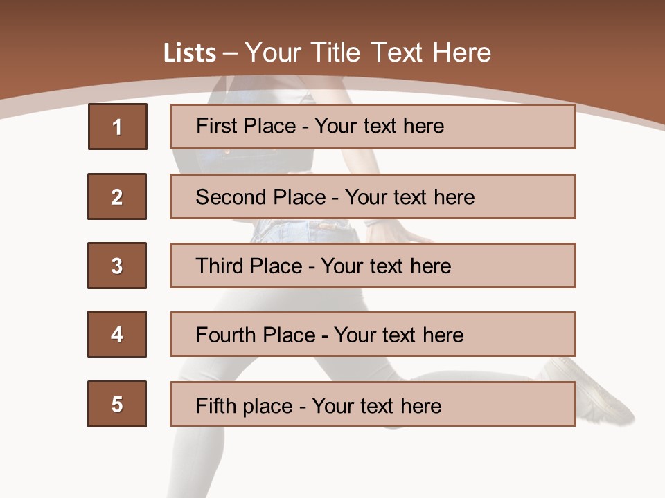 Young One Woman PowerPoint Template
