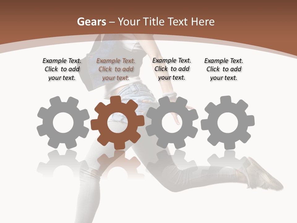 Young One Woman PowerPoint Template