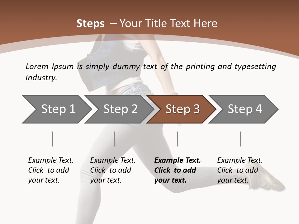Young One Woman PowerPoint Template