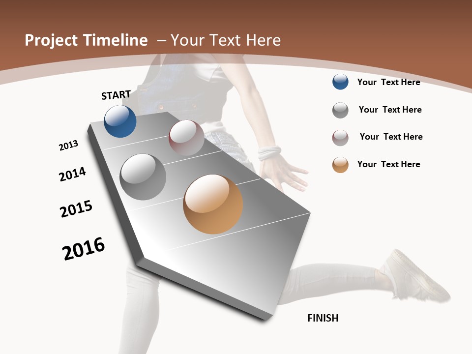 Young One Woman PowerPoint Template