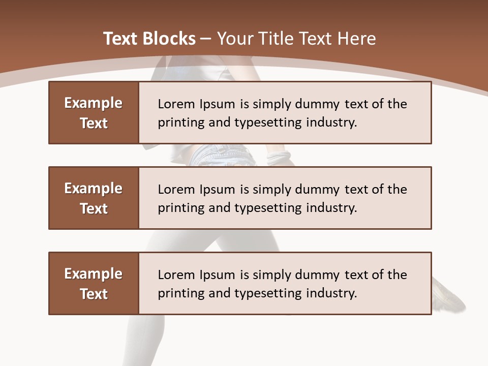 Young One Woman PowerPoint Template