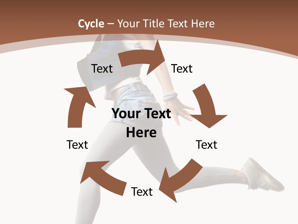 Young One Woman PowerPoint Template