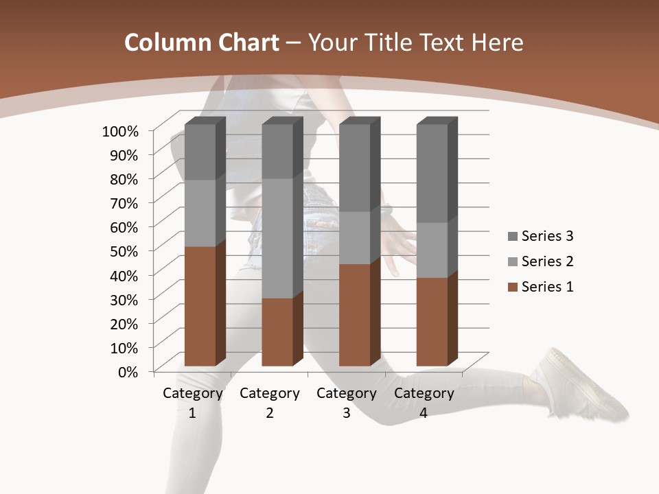 Young One Woman PowerPoint Template
