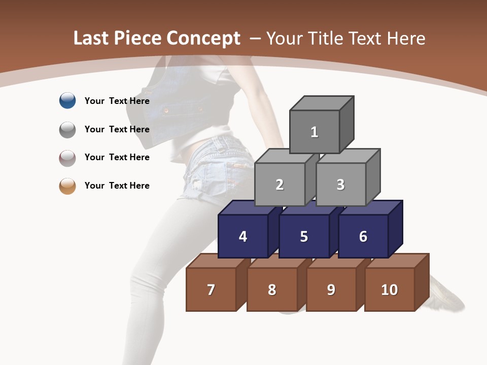 Young One Woman PowerPoint Template