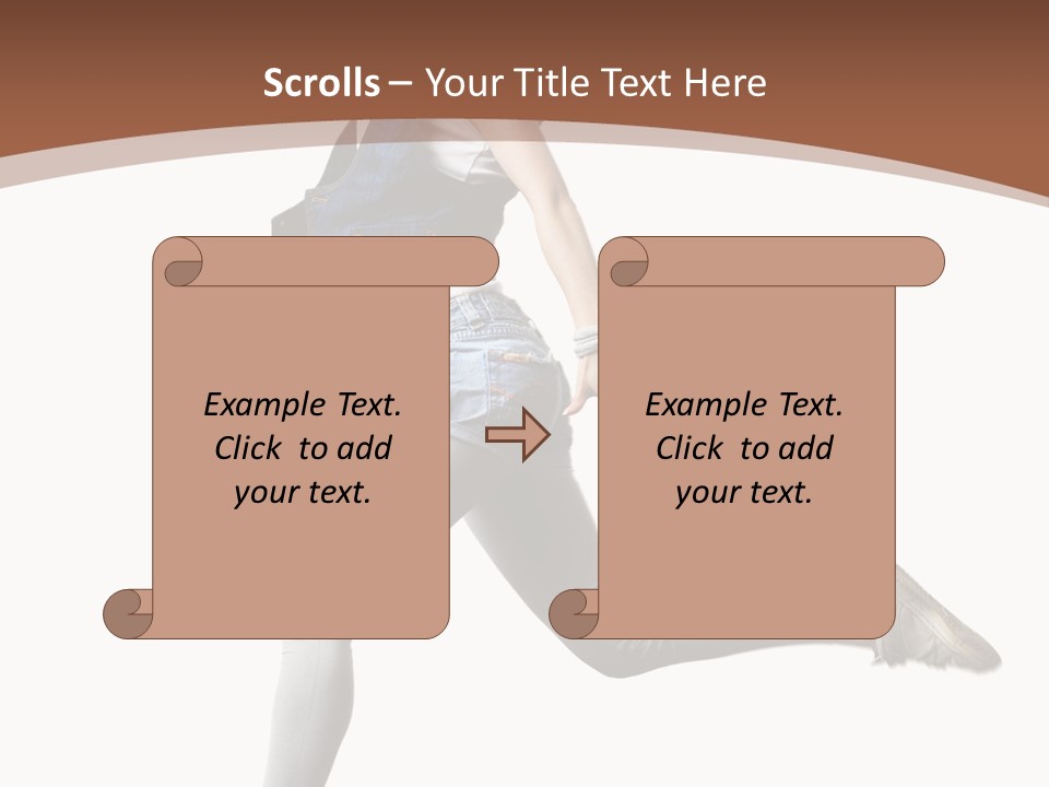 Young One Woman PowerPoint Template