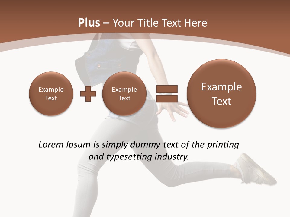Young One Woman PowerPoint Template