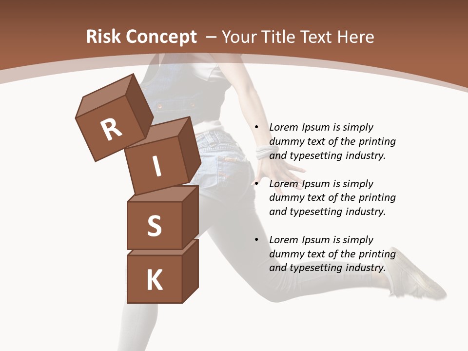 Young One Woman PowerPoint Template