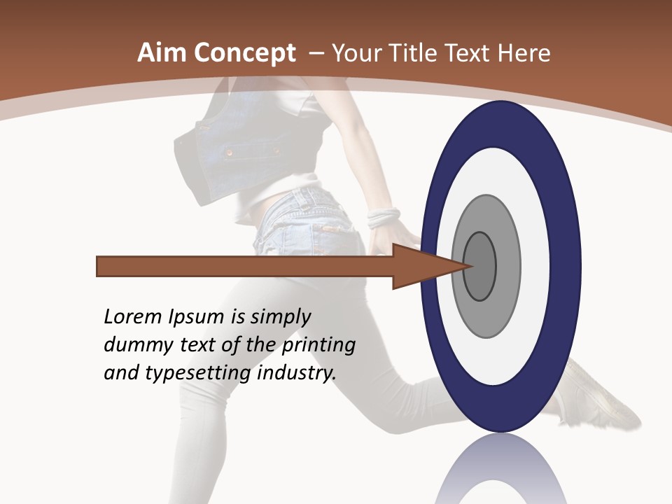 Young One Woman PowerPoint Template