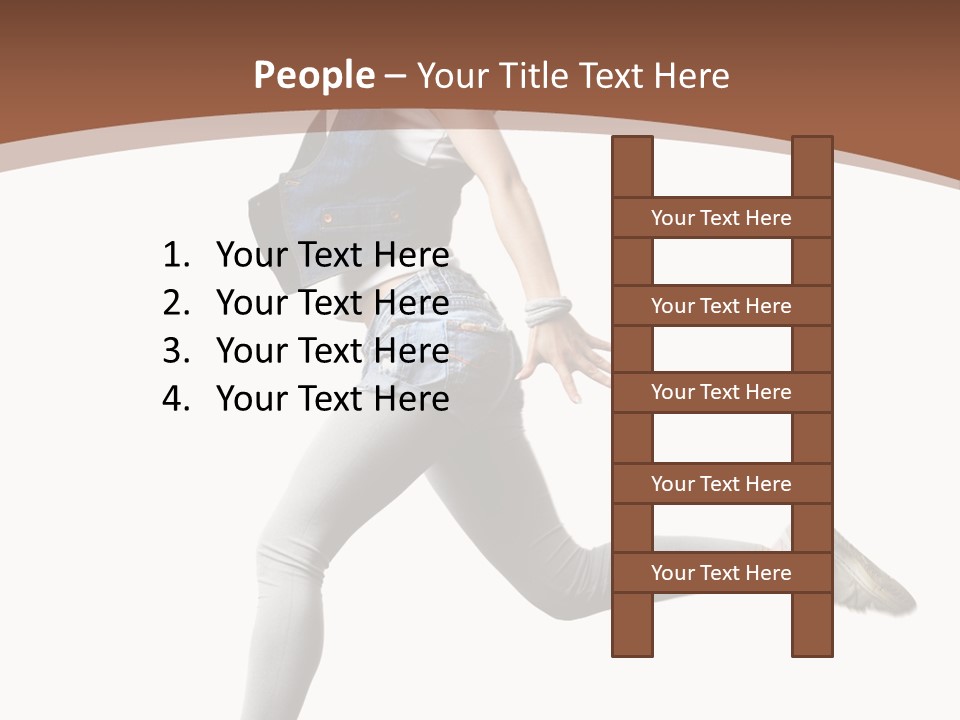 Young One Woman PowerPoint Template