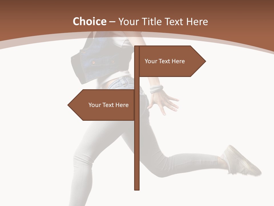 Young One Woman PowerPoint Template