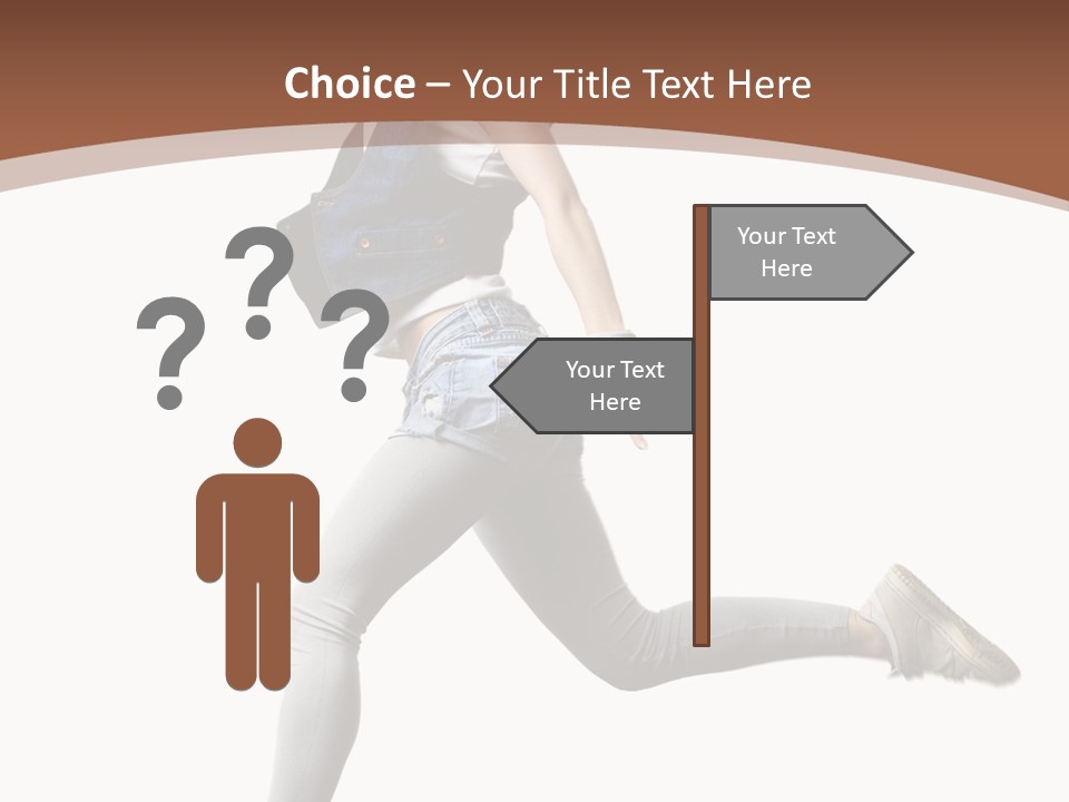 Young One Woman PowerPoint Template