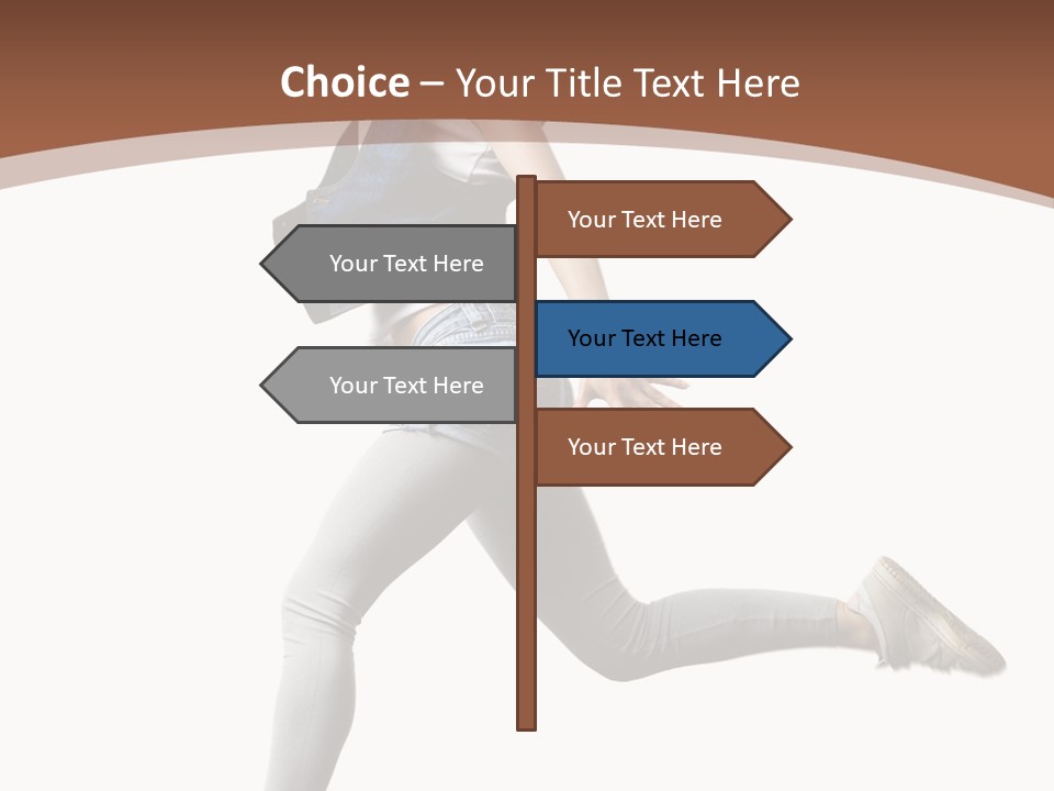 Young One Woman PowerPoint Template