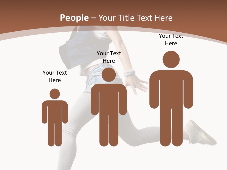 Young One Woman PowerPoint Template