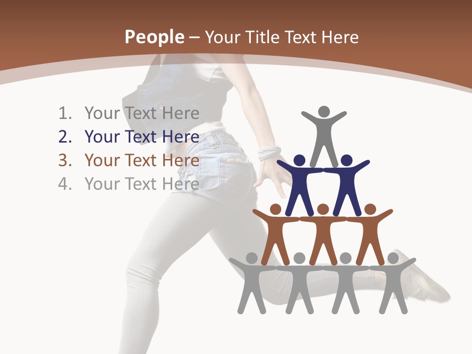 Young One Woman PowerPoint Template