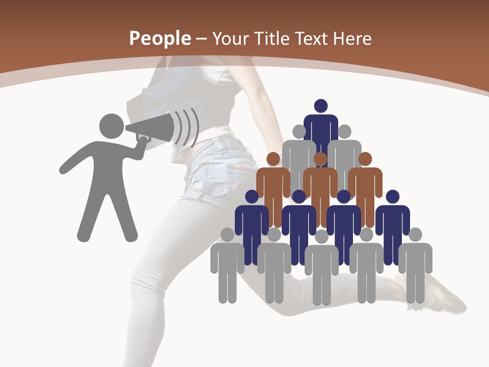 Young One Woman PowerPoint Template