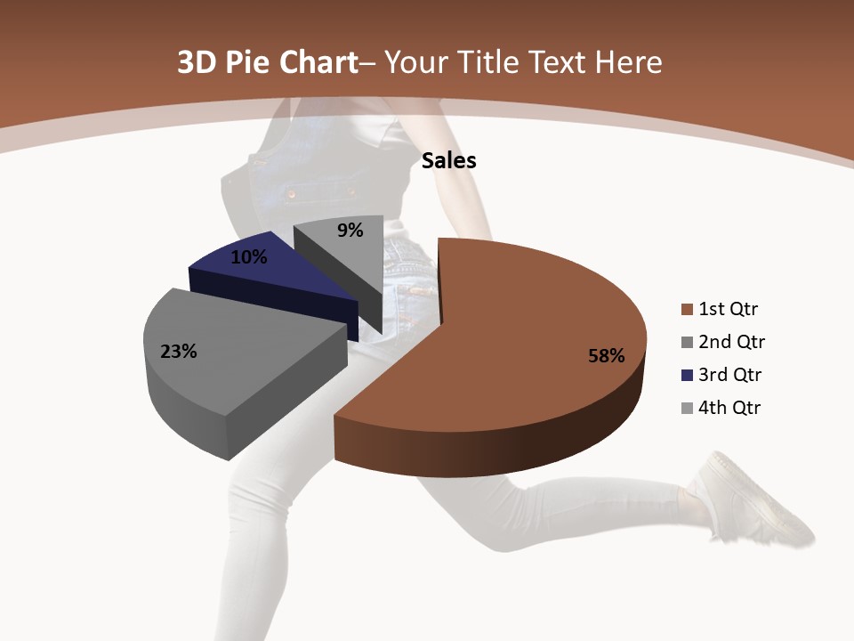 Young One Woman PowerPoint Template