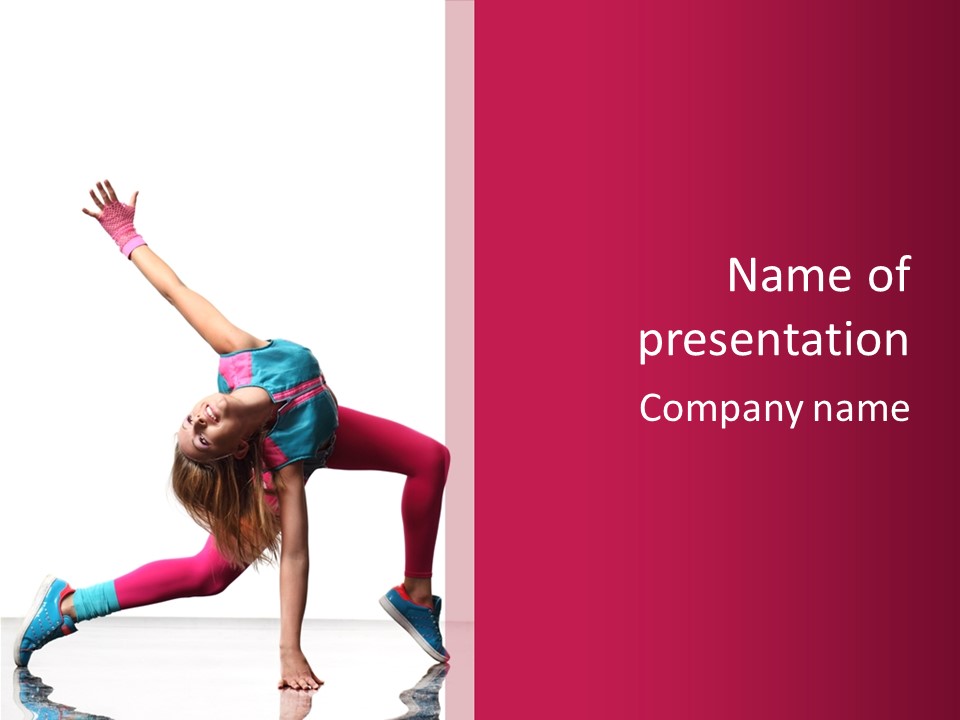 Posing Performer Agility PowerPoint Template