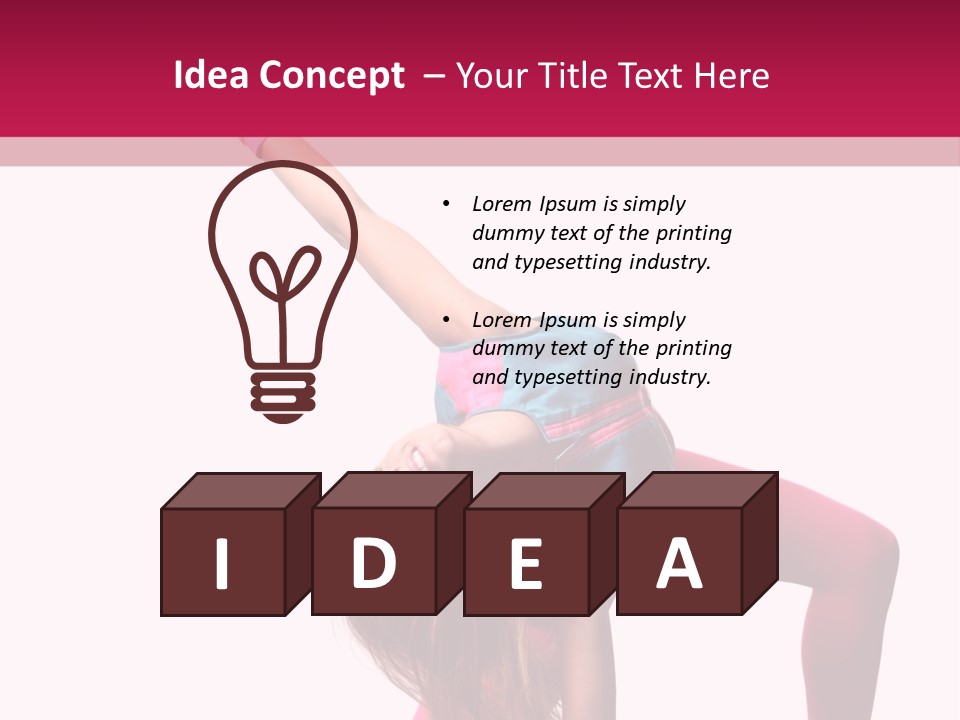 Posing Performer Agility PowerPoint Template