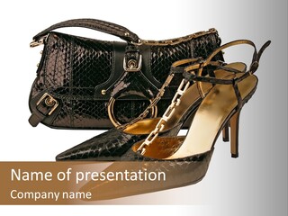 Black Fashion Accessory PowerPoint Template