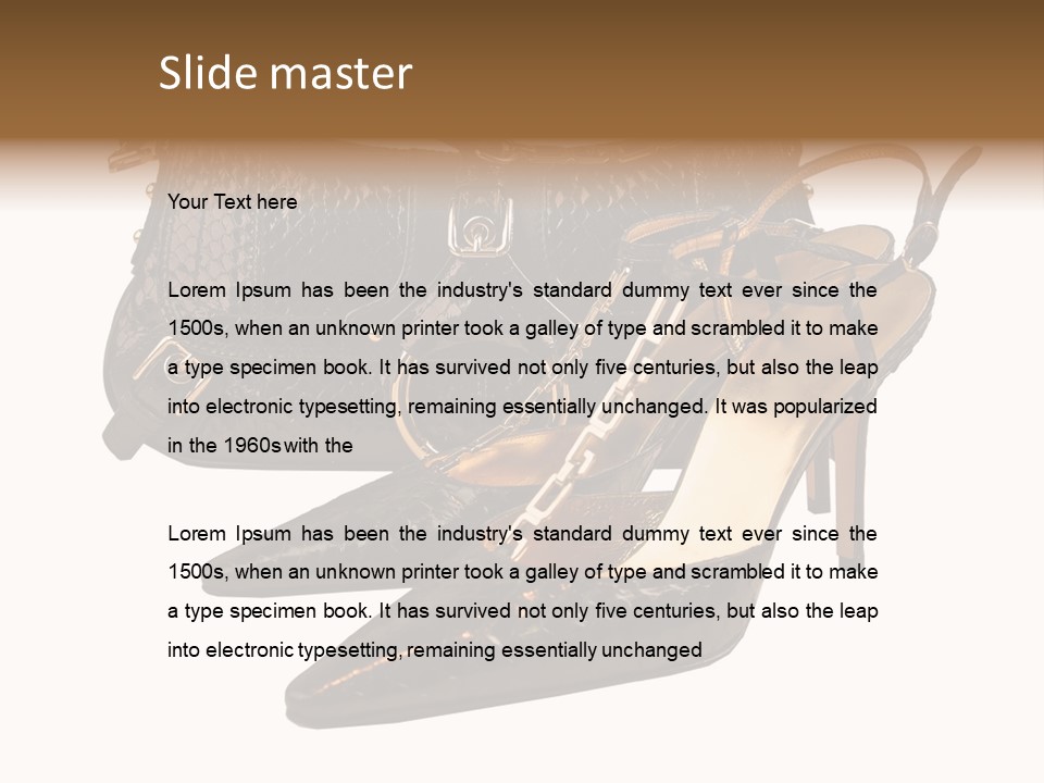 Black Fashion Accessory PowerPoint Template