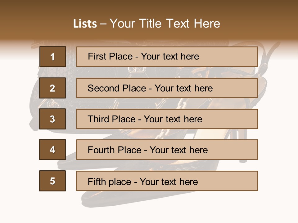 Black Fashion Accessory PowerPoint Template