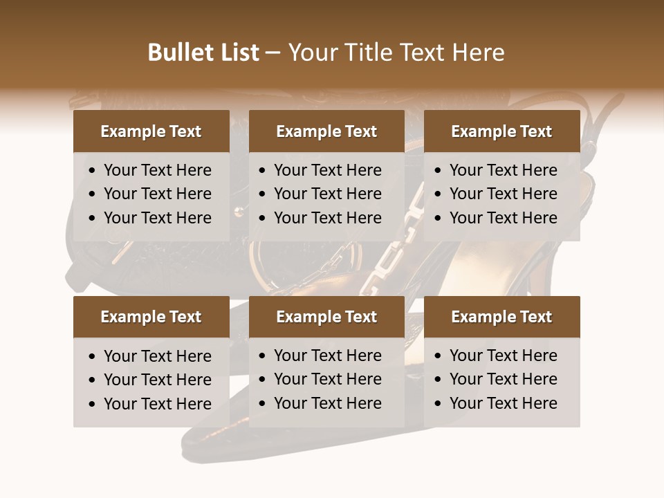 Black Fashion Accessory PowerPoint Template