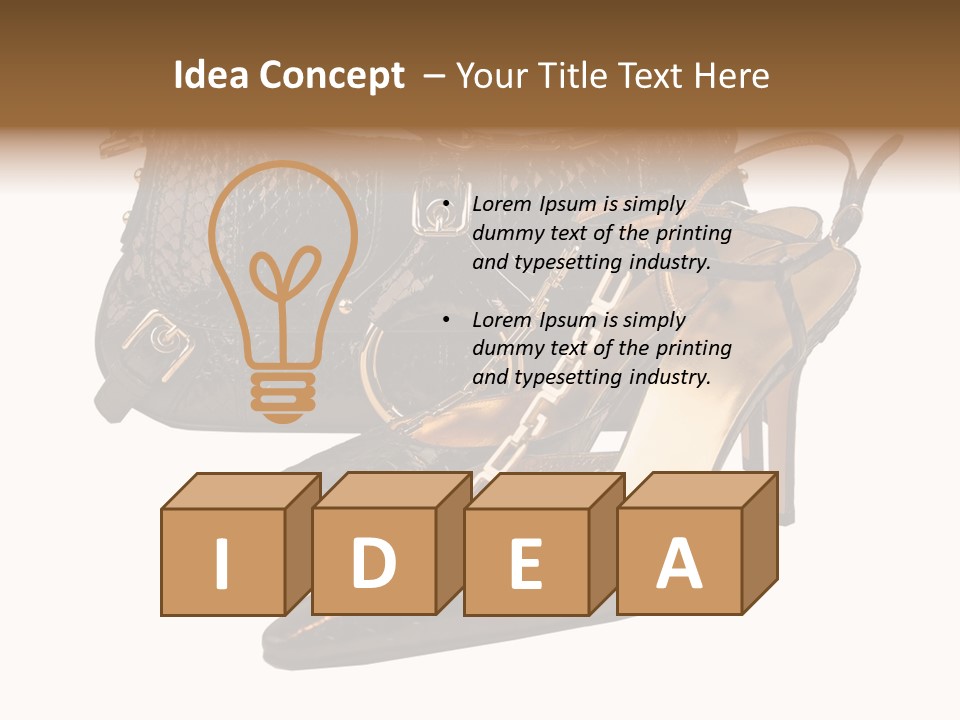 Black Fashion Accessory PowerPoint Template